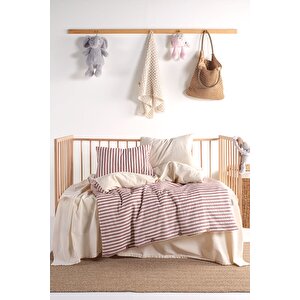 Chance Cherry Bebe %100 Pamuklu Yıkamalı Nevresim Takımı 100*150 Kırmızı