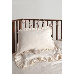 Pamuklu Fırfırlı Yıkamalı Yastık Kılıfı 2*35*45