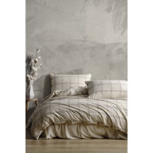 Hera %100 Pamuklu Ipliği Boyalı Yıkamalı Battal Boy Nevresim Takımı 240*220