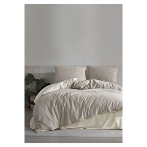 Tezza %100 Pamuklu Ipliği Boyalı Yıkamalı Battal Boy Nevresim Takımı 240*220 Tzzakt