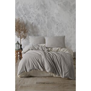 Helios %100 Pamuklu Ipliği Boyalı Yıkamalı Battal Boy Nevresim Takımı 240*220