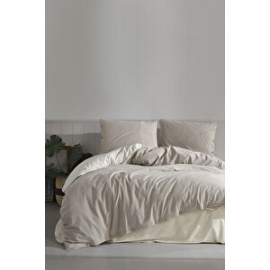 Tezza %100 Pamuklu Ipliği Boyalı Yıkamalı Tek Kişilik Nevresim Takımı 160*220