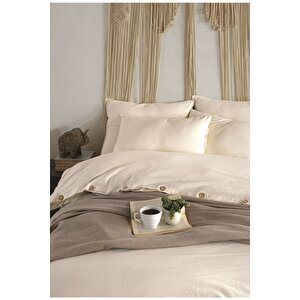 Pure Natural %100 Pamuklu Yıkamalı Çift Kişilik Çarşaf Set 240*260
