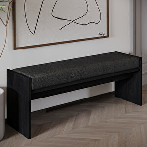 Pearl Bench – Modern Tasarım Antre, Mutfak, Yatak Odası, Balkon Oturma Bankı, Kolay Kurulum, Ahşap Siyah Siyah