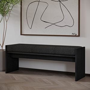 Pearl Bench – Modern Tasarım Antre, Mutfak, Yatak Odası, Balkon Oturma Bankı, Kolay Kurulum, Ahşap Siyah Siyah