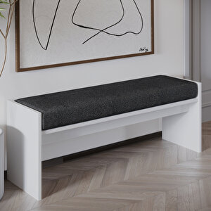 Pearl Bench – Modern Tasarım Antre, Mutfak, Yatak Odası, Balkon Oturma Bankı, Kolay Kurulum, Beyaz Beyaz