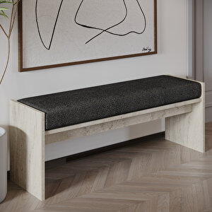 Pearl Bench – Modern Tasarım Antre, Mutfak, Yatak Odası, Balkon Oturma Bankı, Kolay Kurulum, Traverten Desen Bej