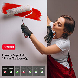 -1085 Eksport 14 Mm Tüylü 2 Cm İç Cephe Saplı Kalorifer Boya Rulosu 15 Cm