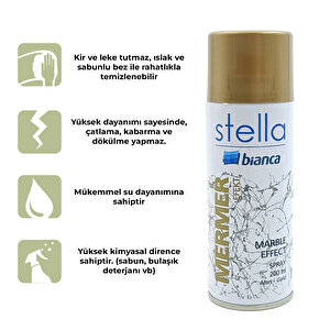 Bianca Mermer Efekt Altın 200 Ml. Stella Sprey