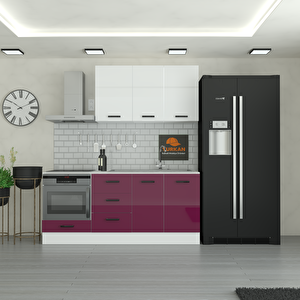 195 Cm Mutfak Dolabı  Mdf Kapak Tezgah Dahil Yrkn195 102