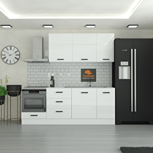 225 Cm Mutfak Dolabı  Mdf Kapak Tezgah Dahil Yrkn225 97