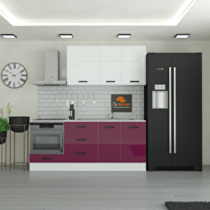210 Cm Mutfak Dolabı  Mdf Kapak Tezgah Dahil Yrkn210 102