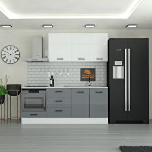 220 Cm Mutfak Dolabı  Mdf Kapak Tezgah Dahil Yrkn220 98