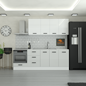 235 Cm Mutfak Dolabı  Mdf Kapak Tezgah Dahil Yrkn235 100