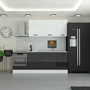 225 Cm Mutfak Dolabı  Mdf Kapak Tezgah Dahil Yrkn225 99