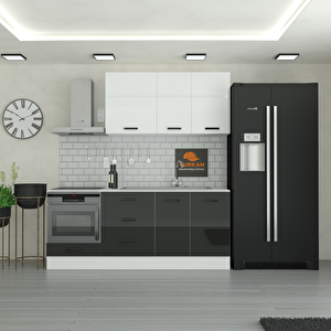 205 Cm Mutfak Dolabı  Mdf Kapak Tezgah Dahil Yrkn205 99