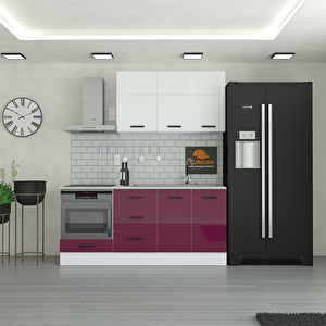 190 Cm Mutfak Dolabı  Mdf Kapak Tezgah Dahil Yrkn190 102