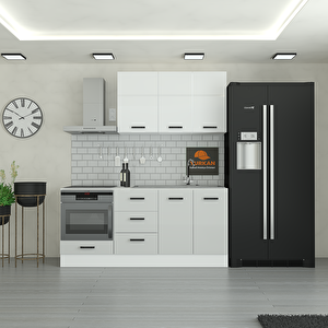 190 Cm Mutfak Dolabı  Mdf Kapak Tezgah Dahil Yrkn190 100