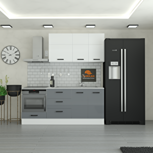 200 Cm Mutfak Dolabı  Mdf Kapak Tezgah Dahil Yrkn200 98
