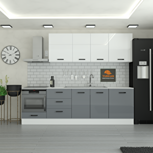 260 Cm Mutfak Dolabı  Mdf Kapak Tezgah Dahil Yrkn260 98