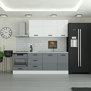 230 Cm Mutfak Dolabı  Mdf Kapak Tezgah Dahil Yrkn230 98
