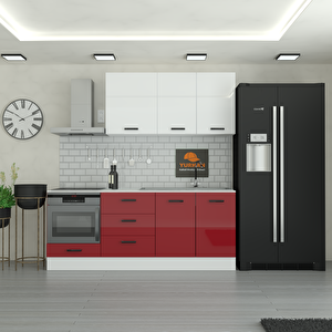 220 Cm Mutfak Dolabı  Mdf Kapak Tezgah Dahil Yrkn220 101