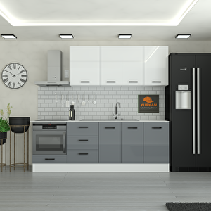 235 Cm Mutfak Dolabı  Mdf Kapak Tezgah Dahil Yrkn235 98
