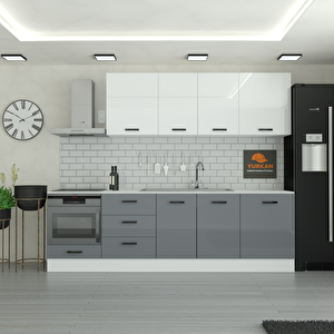 275 Cm Mutfak Dolabı  Mdf Kapak Tezgah Dahil Yrkn275 98