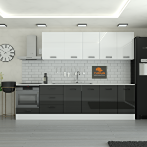 290 Cm Mutfak Dolabı  Mdf Kapak Tezgah Dahil Yrkn290 99