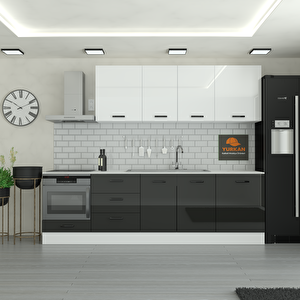 280 Cm Mutfak Dolabı  Mdf Kapak Tezgah Dahil Yrkn280 99