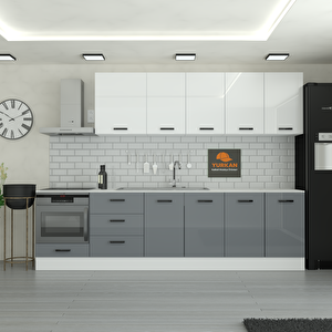 285 Cm Mutfak Dolabı  Mdf Kapak Tezgah Dahil Yrkn285 98