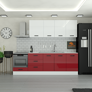 255 Cm Mutfak Dolabı  Mdf Kapak Tezgah Dahil Yrkn255 101