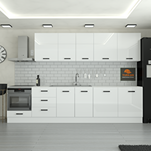 320 Cm Mutfak Dolabı  Mdf Kapak Tezgah Dahil Yrkn320 97