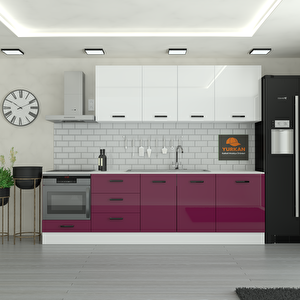 265 Cm Mutfak Dolabı  Mdf Kapak Tezgah Dahil Yrkn265 102