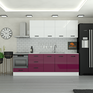 255 Cm Mutfak Dolabı  Mdf Kapak Tezgah Dahil Yrkn255 102