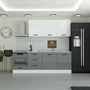 240 Cm Mutfak Dolabı  Mdf Kapak Tezgah Dahil Yrkn240 98