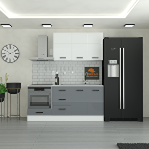 190 Cm Mutfak Dolabı  Mdf Kapak Tezgah Dahil Yrkn190 98