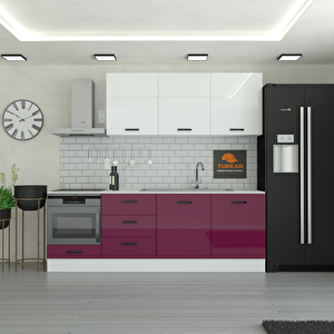 240 Cm Mutfak Dolabı  Mdf Kapak Tezgah Dahil Yrkn240 102