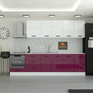285 Cm Mutfak Dolabı  Mdf Kapak Tezgah Dahil Yrkn285 102