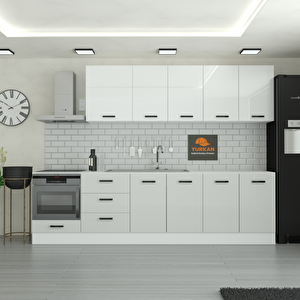 290 Cm Mutfak Dolabı  Mdf Kapak Tezgah Dahil Yrkn290 100