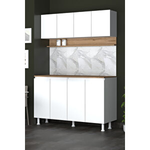 140 Cm Venda Mutfak Dolabı, Mini Mutfak Dolabı, Çok Amaçlı Dolap