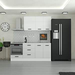 200 Cm Mutfak Dolabı  Mdf Kapak Tezgah Dahil Yrkn200 100