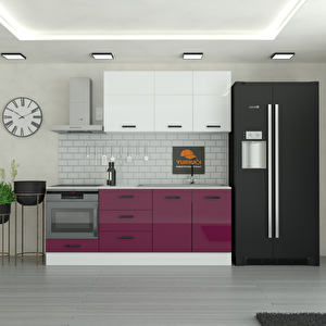 220 Cm Mutfak Dolabı  Mdf Kapak Tezgah Dahil Yrkn220 102