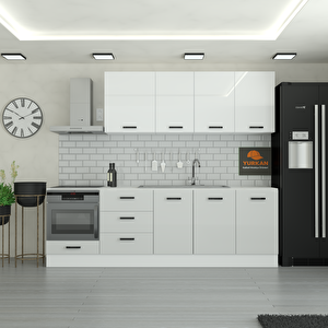 255 Cm Mutfak Dolabı  Mdf Kapak Tezgah Dahil Yrkn255 100