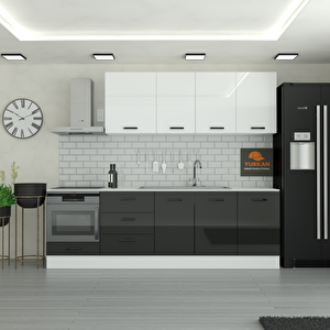 255 Cm Mutfak Dolabı  Mdf Kapak Tezgah Dahil Yrkn255 99