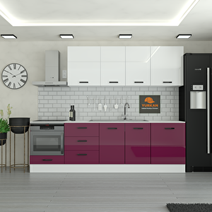 260 Cm Mutfak Dolabı  Mdf Kapak Tezgah Dahil Yrkn260 102