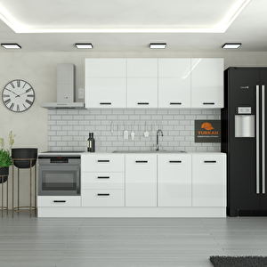 255 Cm Mutfak Dolabı  Mdf Kapak Tezgah Dahil Yrkn255 97