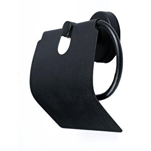 Kapaklı Metal Wc Kağıtlık Duvar Tipi Paslanmaz Tuvalet Kağıt Aparatı Dayanıklı Banyo Aksesuarı Siyah