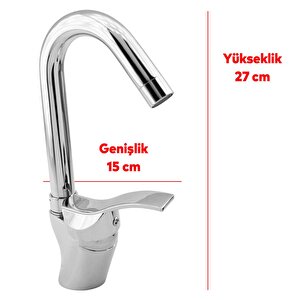 Kuğu Batarya Duş Bulaşık Musluğu Lavabo Banyo Mutfak Bataryası Mermer Üstü Çift Su Giriş Evye Kısa