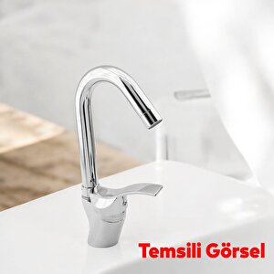 Kuğu Batarya Duş Bulaşık Musluğu Lavabo Banyo Mutfak Bataryası Mermer Üstü Çift Su Giriş Evye Kısa